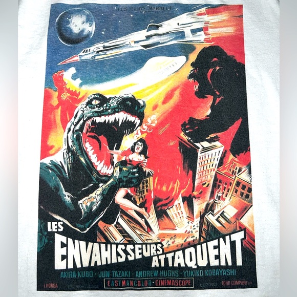 Godzilla vs King Kong Japanese movie promo tee - Picture 2 of 4